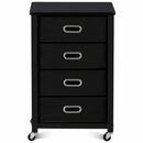 Rolling File Cabinet Heavy Duty Mobile Storage Filing Cabinet w/ 4 Drawers HW54022