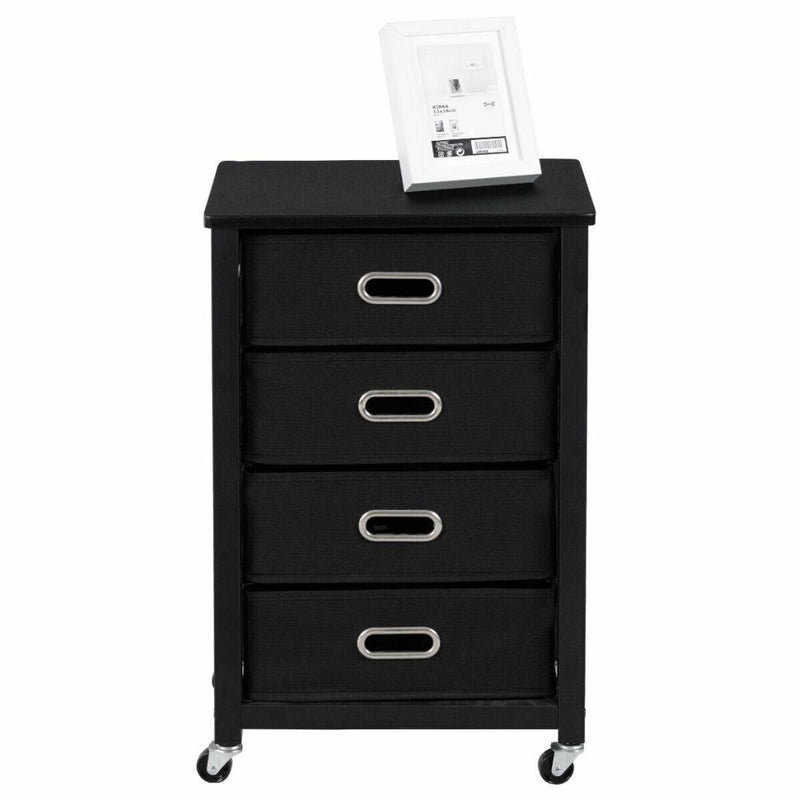 Rolling File Cabinet Heavy Duty Mobile Storage Filing Cabinet w/ 4 Drawers HW54022