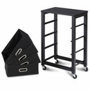 Rolling File Cabinet Heavy Duty Mobile Storage Filing Cabinet w/ 4 Drawers HW54022