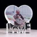 Customized Love Heart Crystal Photo Frame Personalized Picture Frame