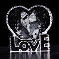 Customized Love Heart Crystal Photo Frame Personalized Picture Frame