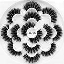 3/5/7 pairs 22mm-25mm 3D False Eyelashes Fake Lashes Long Makeup