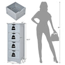Floor Wooden Free Standing Storage Side Organizer for Bathroom (White)