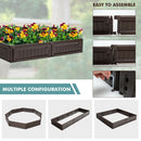 Raised Garden Bed Kit Outdoor Planter Box with Open Bottom Design and Optional Setup Shapes