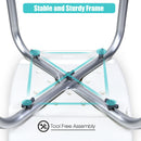 Shower Stool 6 Adjustable Height Non-Slip Padded Blue Seat