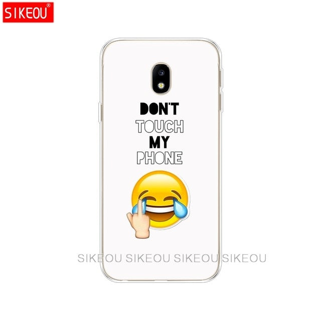 silicone cover phone case for Samsung Galaxy  Do Not dont Touch My Phone