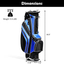 Golf Stand Cart Bag with 6-Way Divider Carry Pockets
