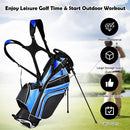 Golf Stand Cart Bag with 6-Way Divider Carry Pockets
