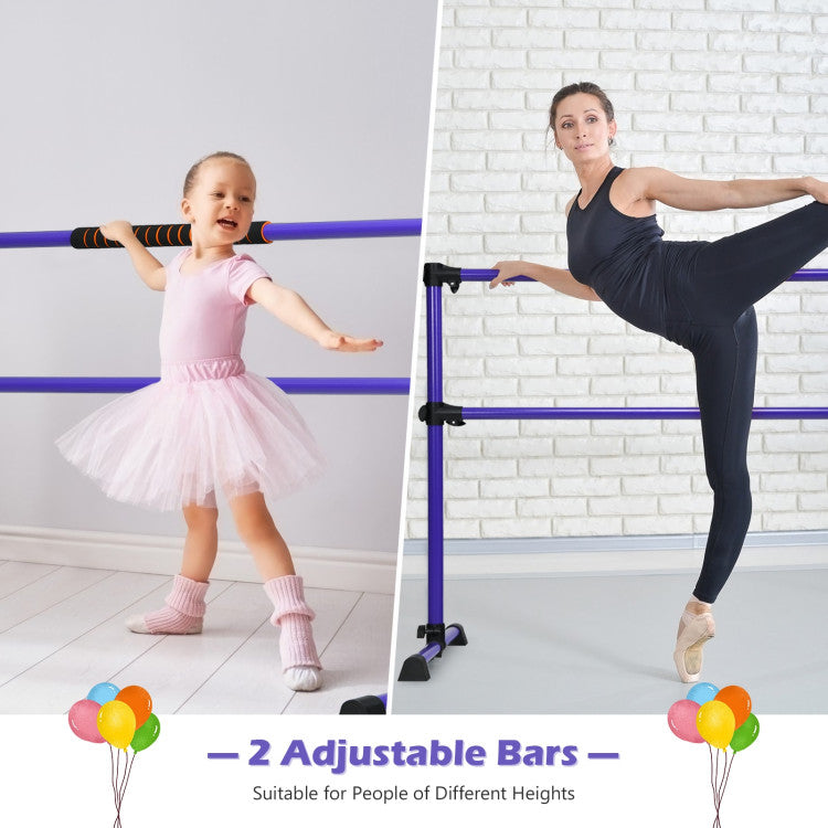 4 Feet Portable Ballet Barre with Adjustable Height