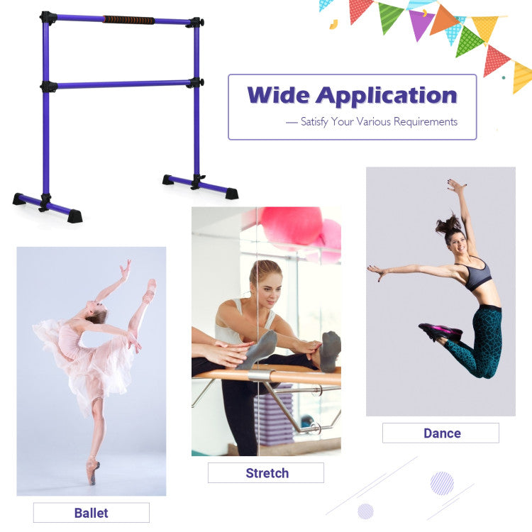 4 Feet Portable Ballet Barre with Adjustable Height