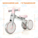 Indoor Outdoor Kids Riding Balance Bike with Silent Wheels - Pink