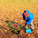 Outdoor Garden Backyard Play Toy Kids Metal Wheelbarrow - Green