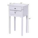 Practical Sturdy Vintage Side End Table with 2 Storage Drawers